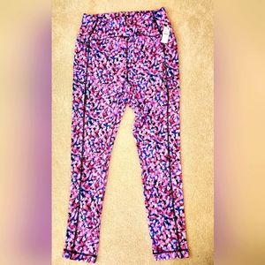 Talbots floral performance leggings size M